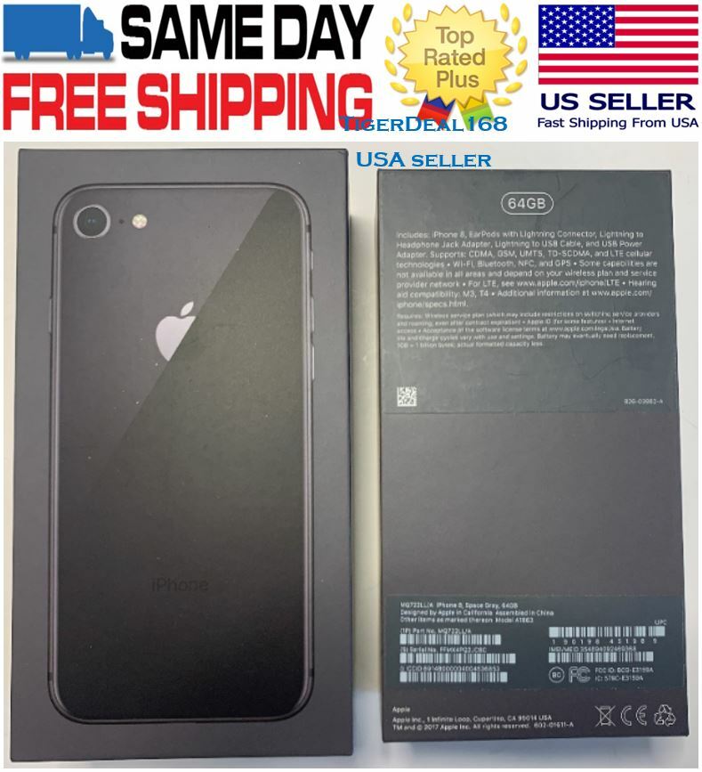 Apple iPhone 8 Space Gray 64GB Original Empty Box only Model A1863