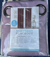 2 Panels Monterey Blackout Grommet Top Window Curtains - 104  x 84  - LAVENDER