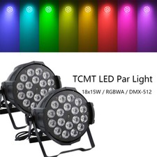 2PCS 270W RGBWA LED Par Light DMX Stage DJ Par Can Light Disco Strobe Spot Light