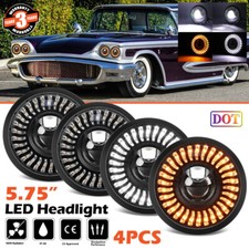 For 1958-1976 Ford Thunderbird 4pcs 5.75 5-34 Led Headlights Hilo Start Halo For 1958-1976 Ford Thunderbird 4pcs 5.75 5-34 Led Headlights Hilo Start Halo