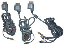 3x Lot Genuine Microsoft Xbox 360 HD AV Cable Component X810972-001 X801255-100