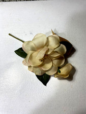 Vintage Faux Silk Beigh Gardenia - Tagged Germany USSR Occupied