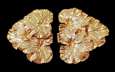 Mimi Di N 1981 Ivy Leaf Two Piece Gold Tone Belt Buckle Vintage Mimi Di N Gold Ivy Leaf Buckle | 1981 Sculptural Botanical  main image 4