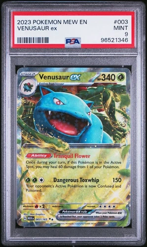 PSA 9 MINT Venusaur ex, SV 151 Pokemon Rare, 003/165
