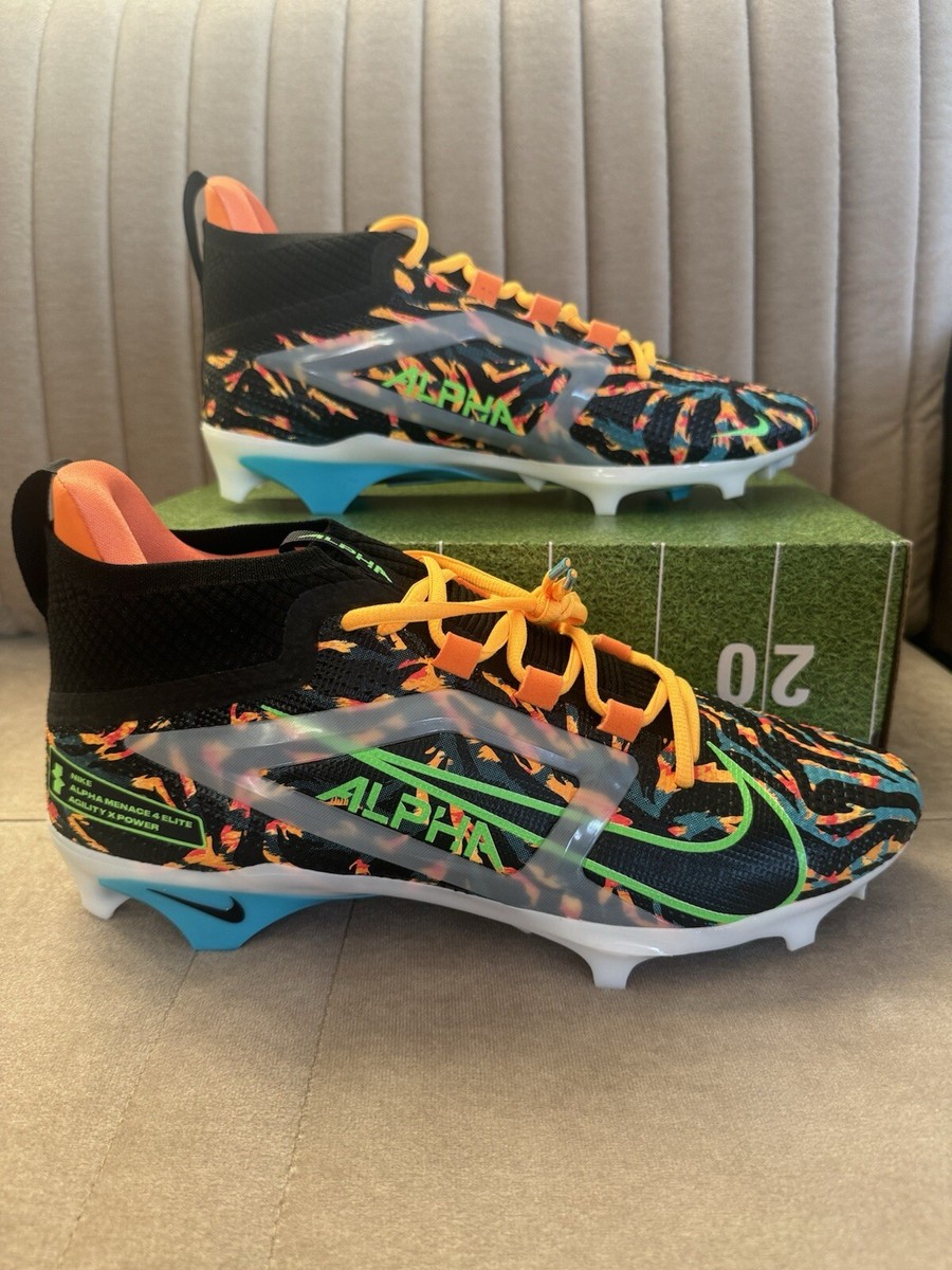【28cm】NIKE ALPHA ELITE 4.0 TK アメフト スパイク Nike Alpha Menace 4 Elite Travis Kelce Black Green HF4316