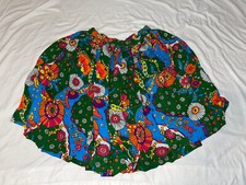 Vintage 60s Flower Power Floral Mod Hippie Long Skirt Flower Psychedelic Sz 28