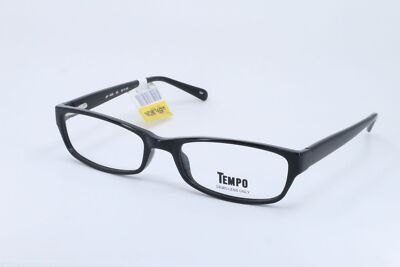 Tempo WP4008 Black Rectangle Women Full Rim 53-17-135 Eyeglasses Frames