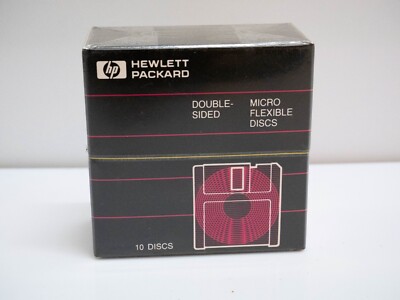 Vintage Hewlett Packard Mikrodisketten 10er Pkg. NEU Doppelseitig HP Micro Disc