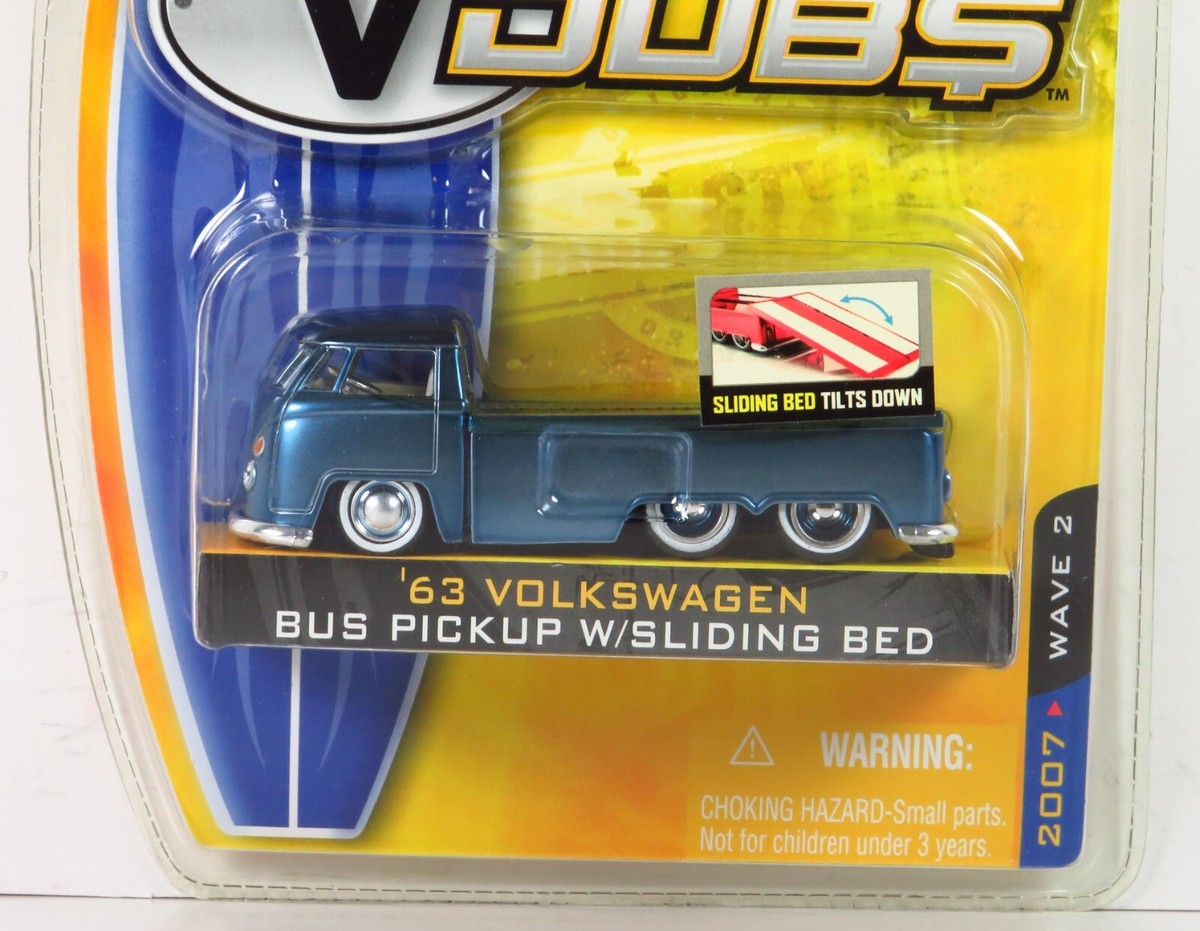 BrightWin SIDE BY SIDE ポスター VIPパス付き Jada Wave 2 V Dubs 1963 Volkswagen Bus Pickup w/ Sliding Bed 63