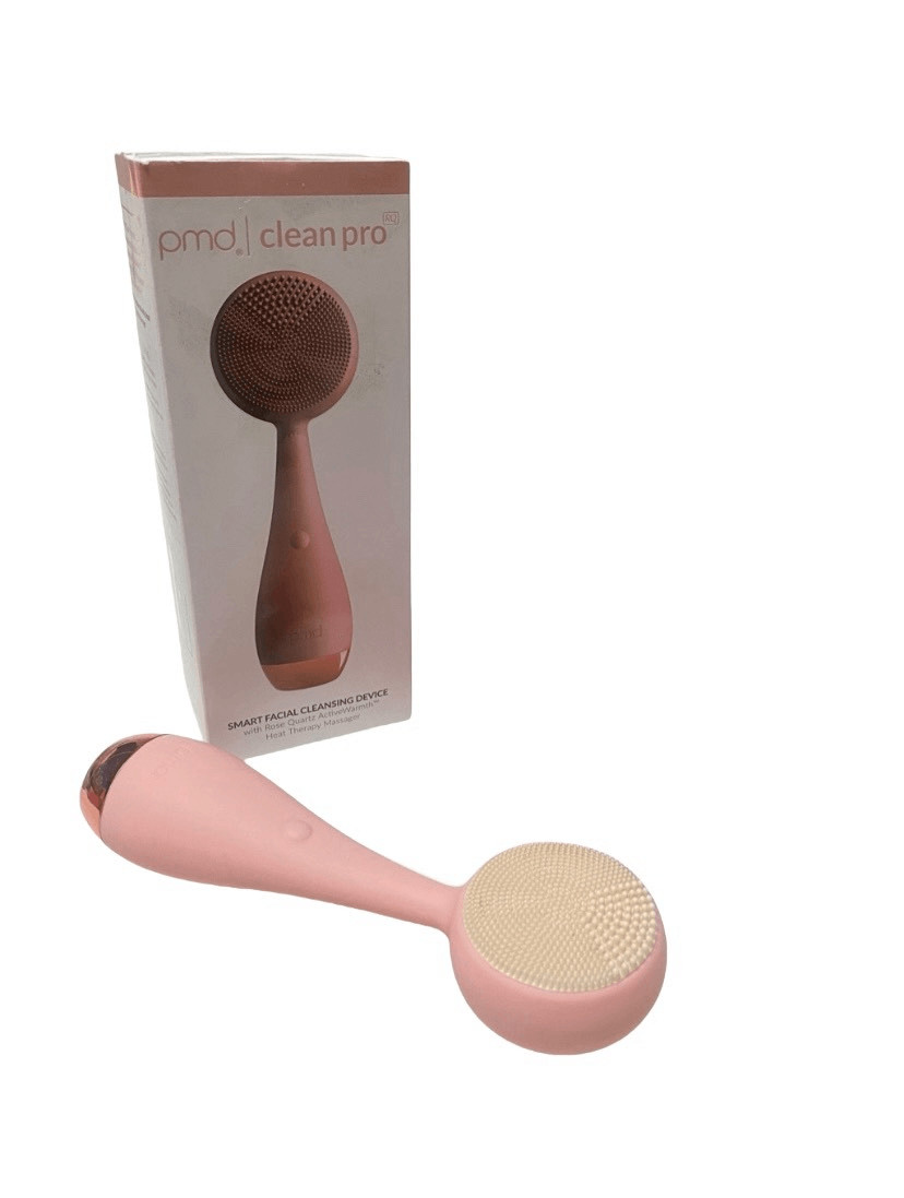PMD Clean Pro Smart Facial Cleansing Device Silicone Brush & Rose Quartz