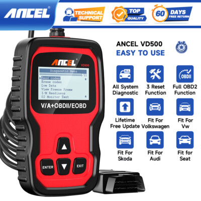 2026 Fit For VAG OBD2 Scanner SRS ABS EPB Oil Diagnostic Tool Code Reader DE