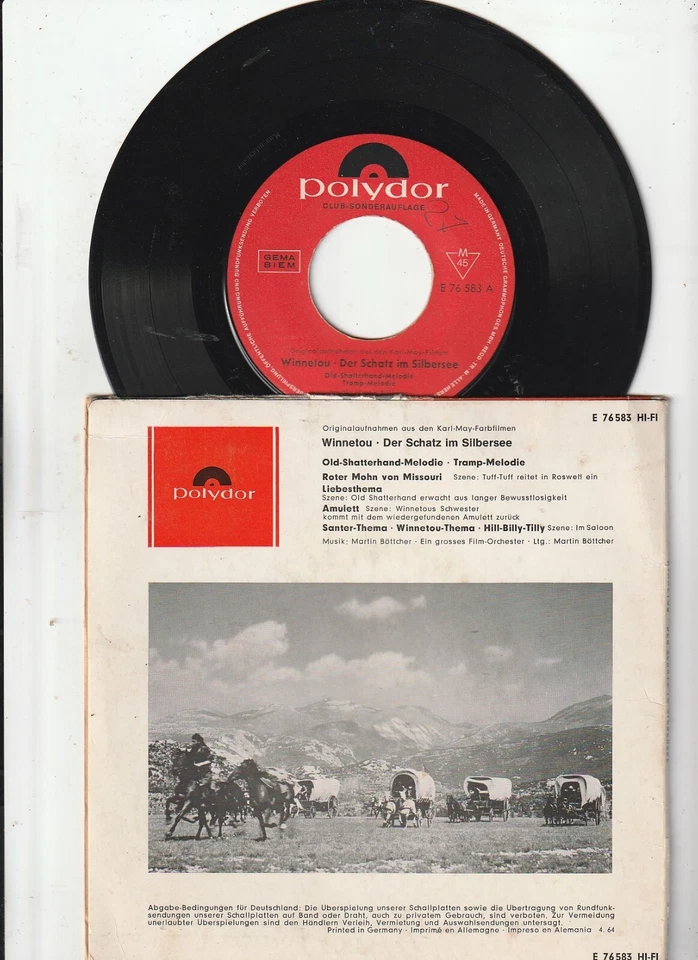 Vinyl Winnetou Der Schatz im Silbersee, 1964 Polydor Sonderauflage E76583, 7" EP - Bild 2 von 2