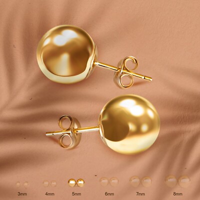 18K Gold Ball / Sphere / Glove Stud Earring (ピアス・ペア) s-l400.jpg