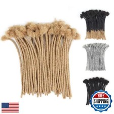 Sangtok 8 inch 40 Strands Loc Extensions Human Hair, 0.6cm Width Real Human H