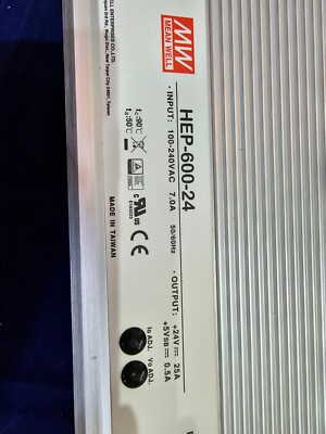 USED MEAN WELL HEP-600-24 Switching Power Supplie 600W 24V 25A 