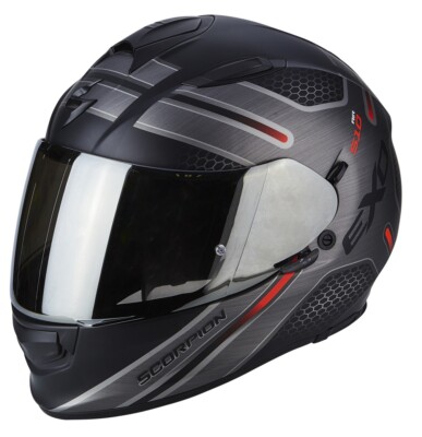 scorpion 510 helmet Scorpion Exo-510 Air Route Full Face Motorcycle Helmet Matte Black Red Size  L