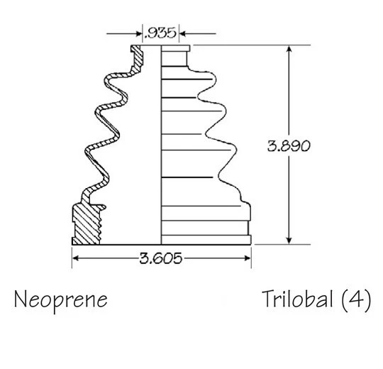 Juego de 2 Kit de arranque de eje CV delantero interior exterior para Mitsubishi Eclipse 03-05 tracción delantera V6 Foto 4 de 4