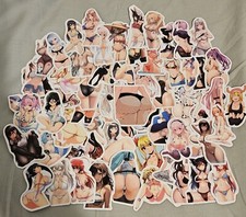 10 Random Sexy Anime Girl Stickers Waifu Skat...