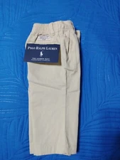 NEW Polo Ralph Lauren lt beige khaki pleated khaki chino pants 12m 12 months mo