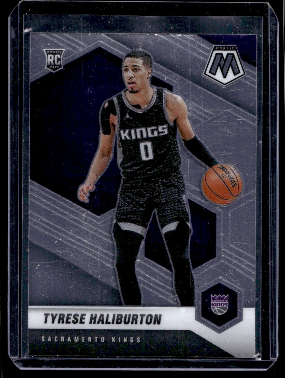 2020-21 Panini Mosaic Tyrese Haliburton Rookie W1 Sacramento Kings #204