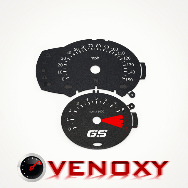 BMW F650 GS F800 GS 20082012 MPH Replacement Black Gauge Faces eBay