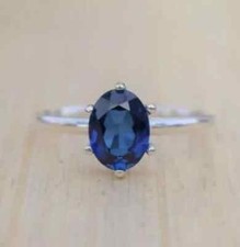 Blue Topaz Gemstone 925 Sterling Silver Ring Handmade Jewelry Ring For Gift