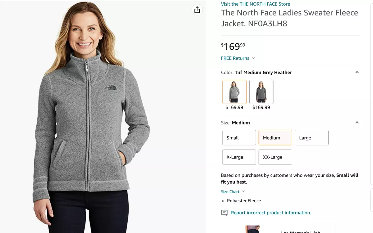 The North Face Sweater Fleece Jacket, Product