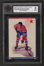 1948 MAURICE RICHARD Playing Card Montreal Canadiens -  9 of Spades - KSA 5