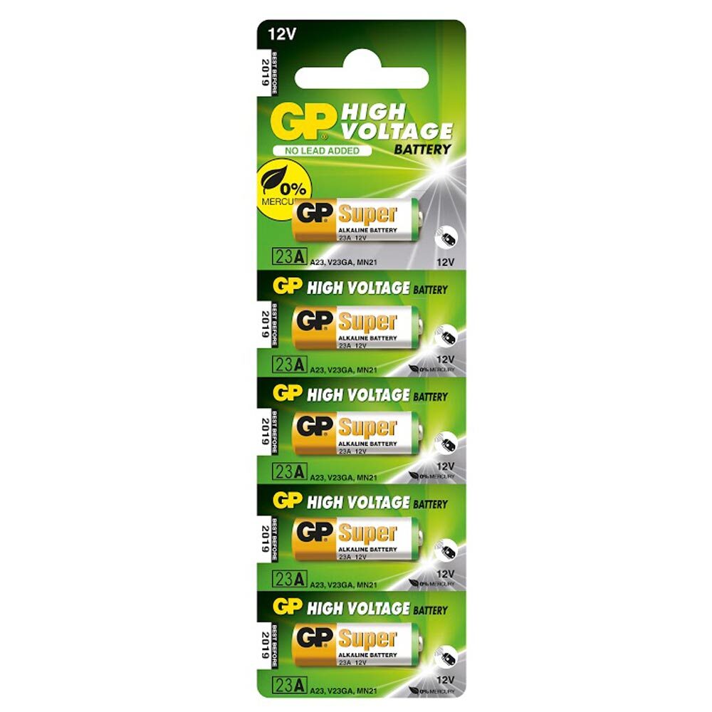 GP 23A MN21 A23 K23A E23A V23GA LRV08 12V Alkaline Batteries x 5 *Long Expiry*