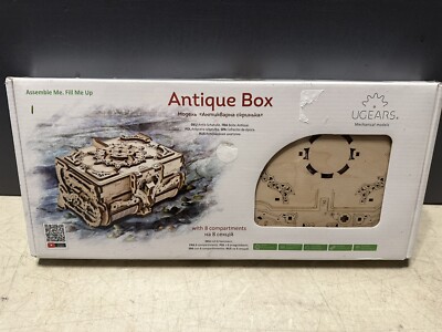 Antique Box Mechanical Models Puzzle Kit Wooden 3D Model Jewelry Box Kit Sealed