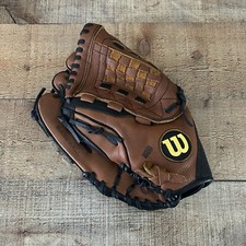 Wilson A500 Baseball Glove 12 1/2" Brown Black Ecco Leather Left Hand Throw LHT