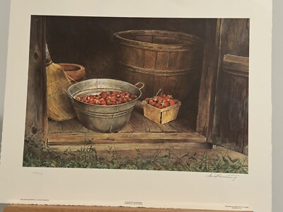David Armstrong “Smokehouse Strawberries And Study” Pencil signed