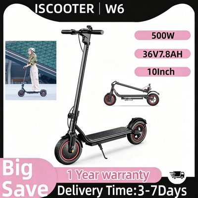 iScooter W6 Electric Scooter 35km/h 10'' 500W E-Scooter Offroad Scooter with APP