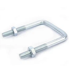 Square U Bolts Nuts Zinc Plated Bracket M6 M8 - M16 for Car Boat Farm Trailers