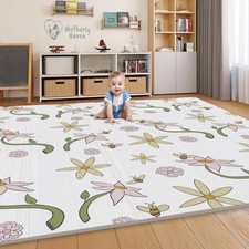 79x71 Foldable Baby Play Mat for Floor, Extra Large Reversible Foam Play Mat ...