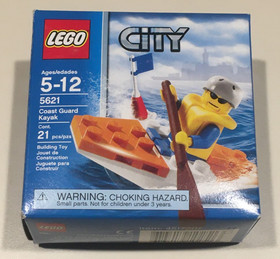 2008 Lego City 5621 Coast Guard Kayak Complete Box and Instructions