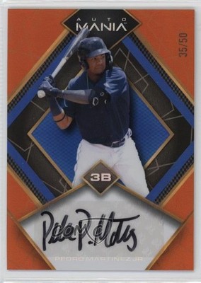 2023 Wild Card Mania Diamond Orange Rainbow /50 Pedro Martinez Jr Auto 2y0