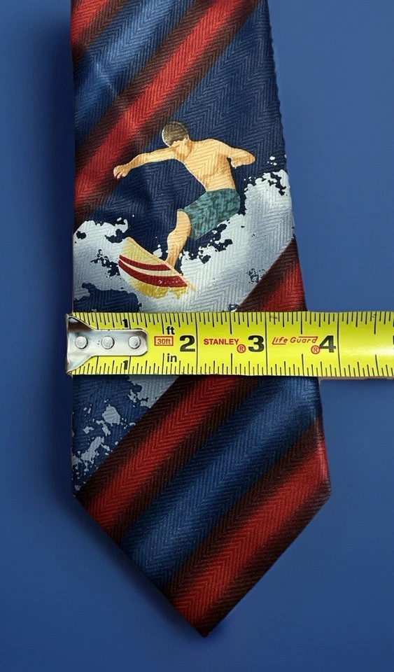 Corbata de colección Romario Manzini a rayas para hombre surfista usada en excelente estado Foto 2 de 4