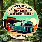 Retro Airstream Trailer Aluminum Tin Metal Signs Home Décor 8x8 Vintage Desert T