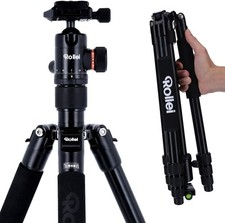 Rollei C5i Kamera Stativ Schwarz, 156cm Kompaktes Fotostativ aus Aluminium mit