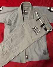 Inverted Gear Bamboo BJJ Brazilian Jiu-Jitsu Gi Uniform A0 Gray/Green