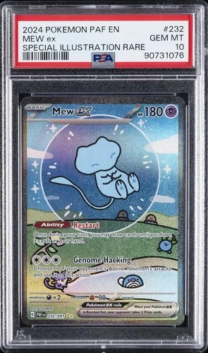 2024 POKEMON PAF EN-PALDEAN FATES SPECIAL ILLUSTRATION RARE #232 MEW EX PSA 10