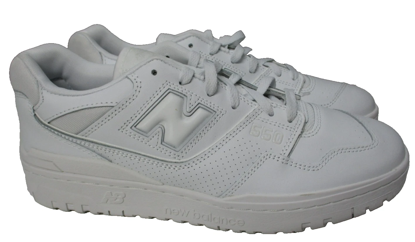 Scarpe sneakers casual uomo New Balance 550 NB triple bianche taglia 10 5