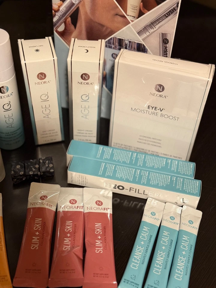 $1125 NEORA SKIN COMPLETE ADVANCED ANTI AGING LOT OF 22 AGE-IQ NEO FILLER & MORE - Image 4 of 4