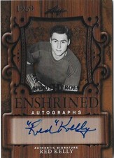 Red Kelly Auto 2016 Leaf Enshrined #EA-RK1 – HOF Legend, 8 Cup Champ, Rare Ink!