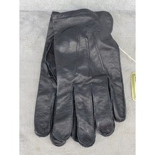 Fownes Mens Vintage Genuine Black Leather Dress Driving Gloves Mastercrafted