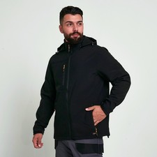 Men’s Softshell Hooded Jacket Detachable Hood Windproof Breathable Microfleece