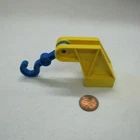 Vtg Lego Duplo VEHICLE CRANE ARM BASE BLUE HOOK w/ YELLOW HOLDER Boat Tow Truck