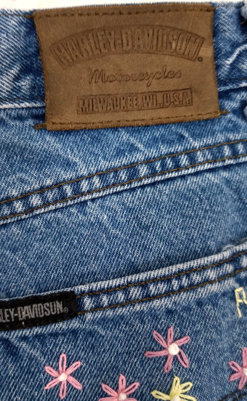 Upcycled Patchwork Jeans Hand Stitched Women's 14… - image 15