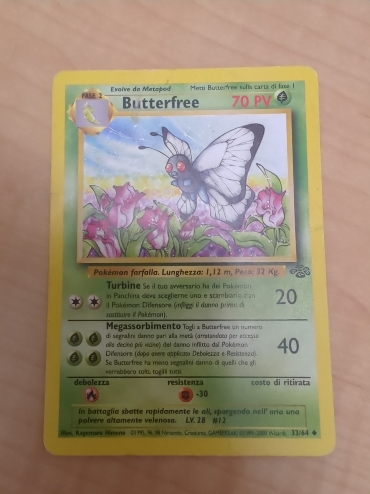 Pokémon TCG Butterfree Jungle Card 33/64 Unlimited Uncommon NM